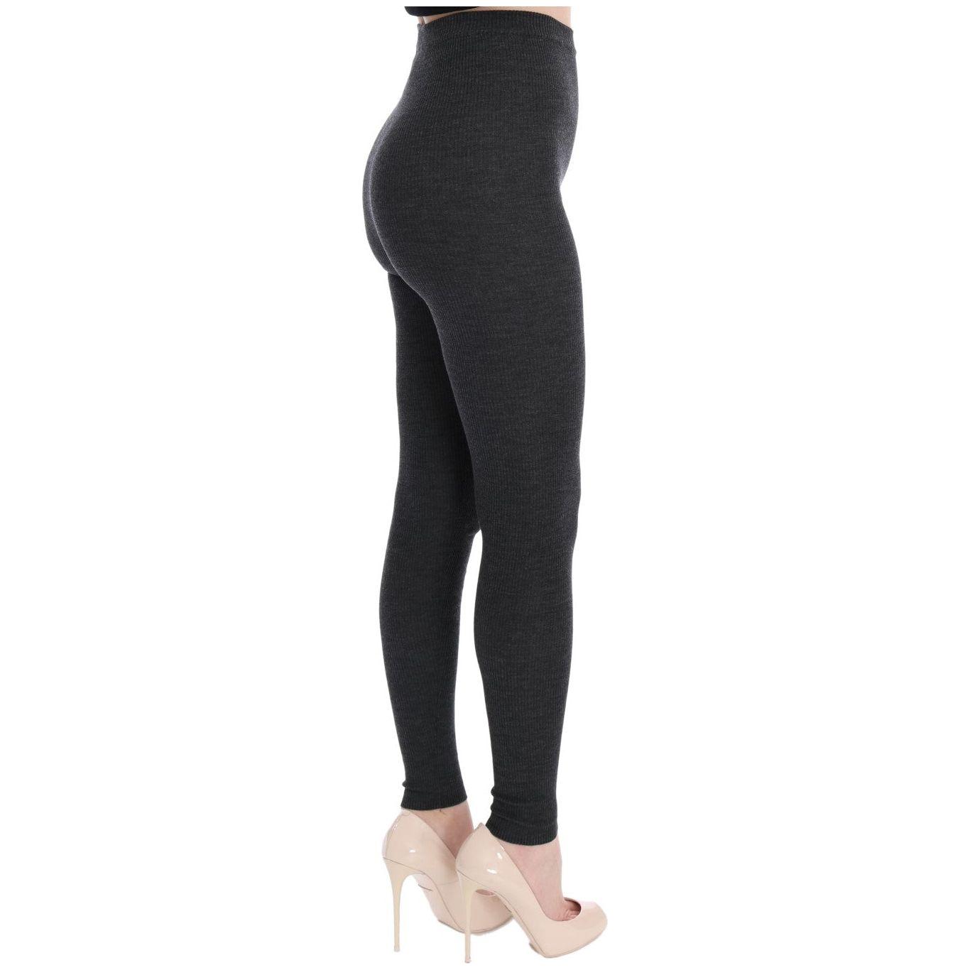 Dolce & Gabbana Gray Wool Stretch Tights SIG32067-3