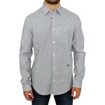 GF Ferre Gray Striped Cotton Casual Shirt SIG10250-1