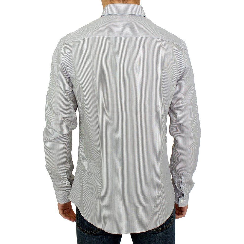 GF Ferre Gray Striped Cotton Casual Shirt SIG10250-1