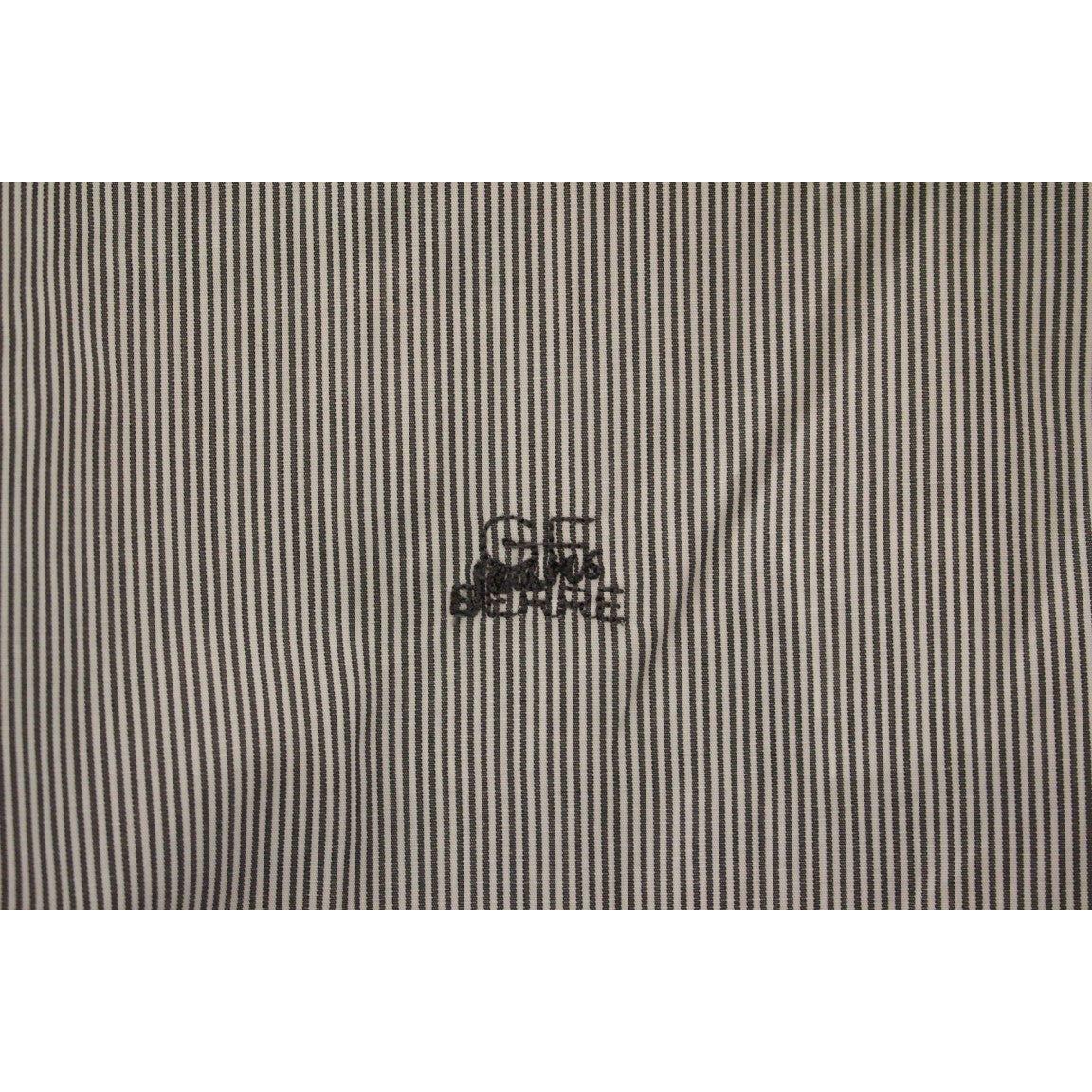 GF Ferre Gray Striped Cotton Casual Shirt SIG10250-1