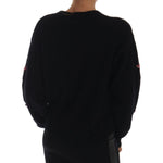 Dolce & Gabbana Fairy Tale Crystal Black Cashmere Sweater TSH1904-4