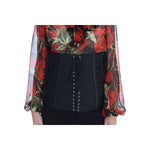 Dolce & Gabbana Black Stretch Corset Waist Strap Belt SIG17288-1