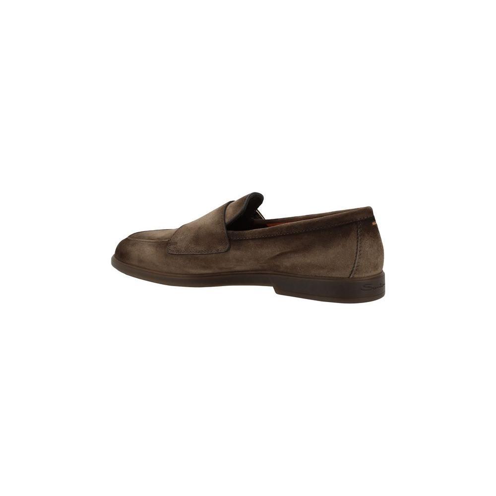 Santoni Leather Loafers SA-MGAR19006TGRSEAAM21M21-EU43/US10