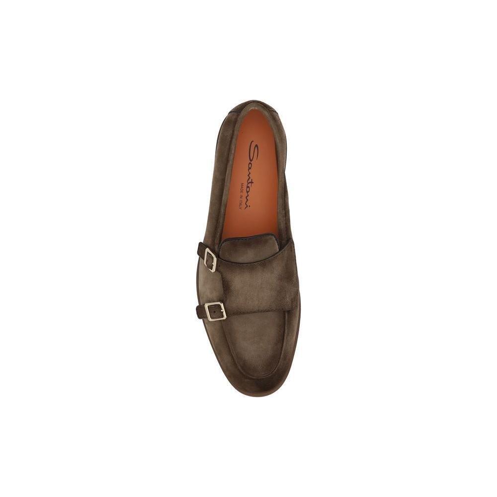 Santoni Leather Loafers SA-MGAR19006TGRSEAAM21M21-EU43/US10