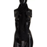 Dolce & Gabbana Brown Silk Wrap Shawl Floral Lace Scarf