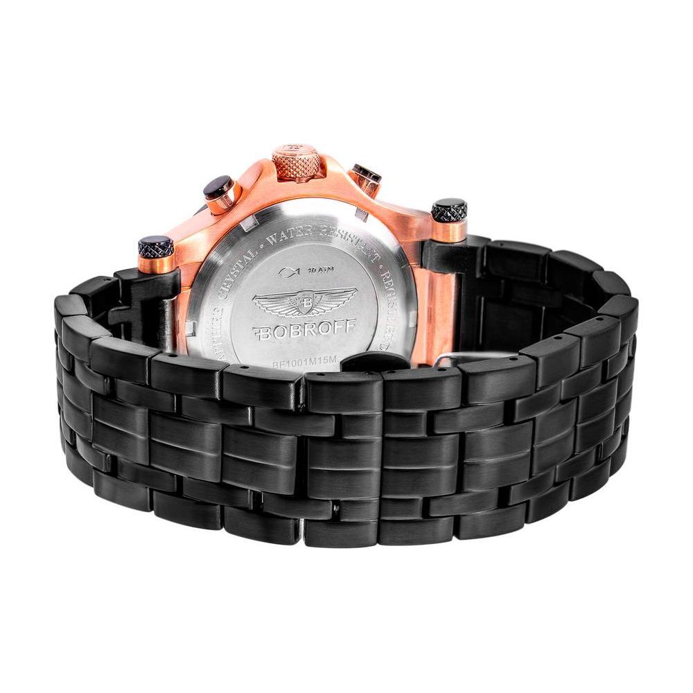 Bobroff Black Stainless Steel Bracelet Watch