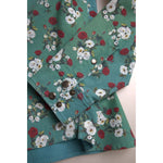 Dolce & Gabbana Blue Floral Cotton Button Down Denim Shirt TSH84198-39