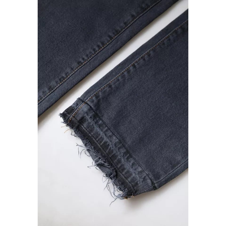 Dolce & Gabbana Dark Gray Cotton Skinny Denim Jeans PAN75885-48