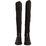 MY TWIN Black Leather Suede Flats High Boots Shoes LA12422-37