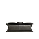 Chanel Dark Green Leather Shoulder Bag Gray Metal Purse Bag CHA176
