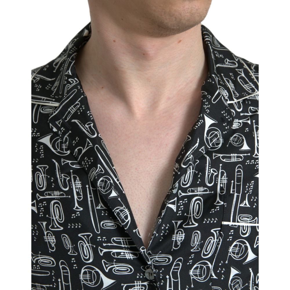 Dolce & Gabbana Black Silk Shirt