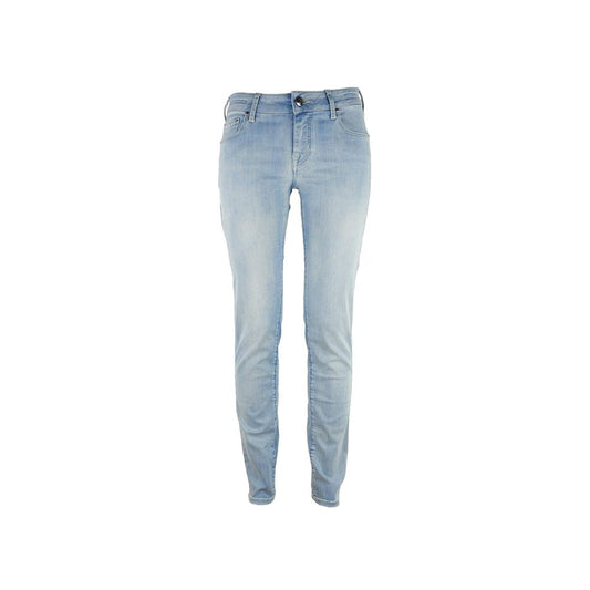 Jacob Cohen Blue Cotton Skinny Pant