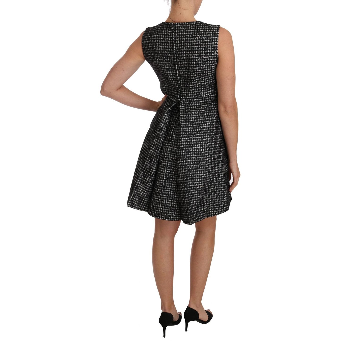 Dolce & Gabbana Gray Tulip Embroidered A-Line Shift Dress DR1491-42