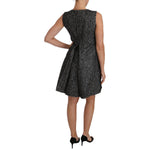 Dolce & Gabbana Gray Tulip Embroidered A-Line Shift Dress DR1491-42
