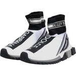 Dolce & Gabbana White Black Sorrento Socks Sneakers Shoes LA12445-36