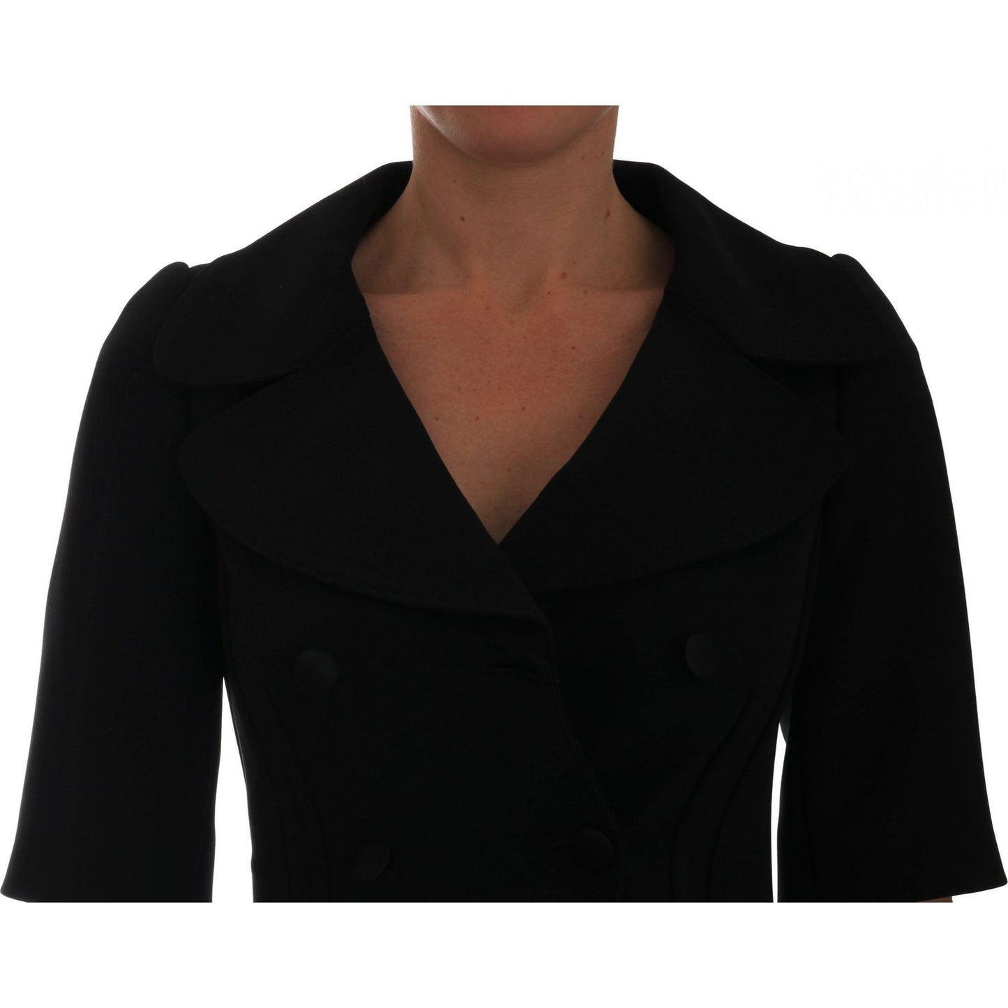 Dolce & Gabbana Black Short Croped Jacket Blazer TSH2409-36