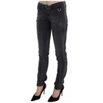 John Galliano Grey Washed Low Waist Zipper Side Skinny Denim Jeans PAN70453-W26
