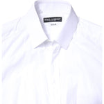 Dolce & Gabbana White GOLD Cotton Long Sleeves Men Dress Shirt TSH6297-38