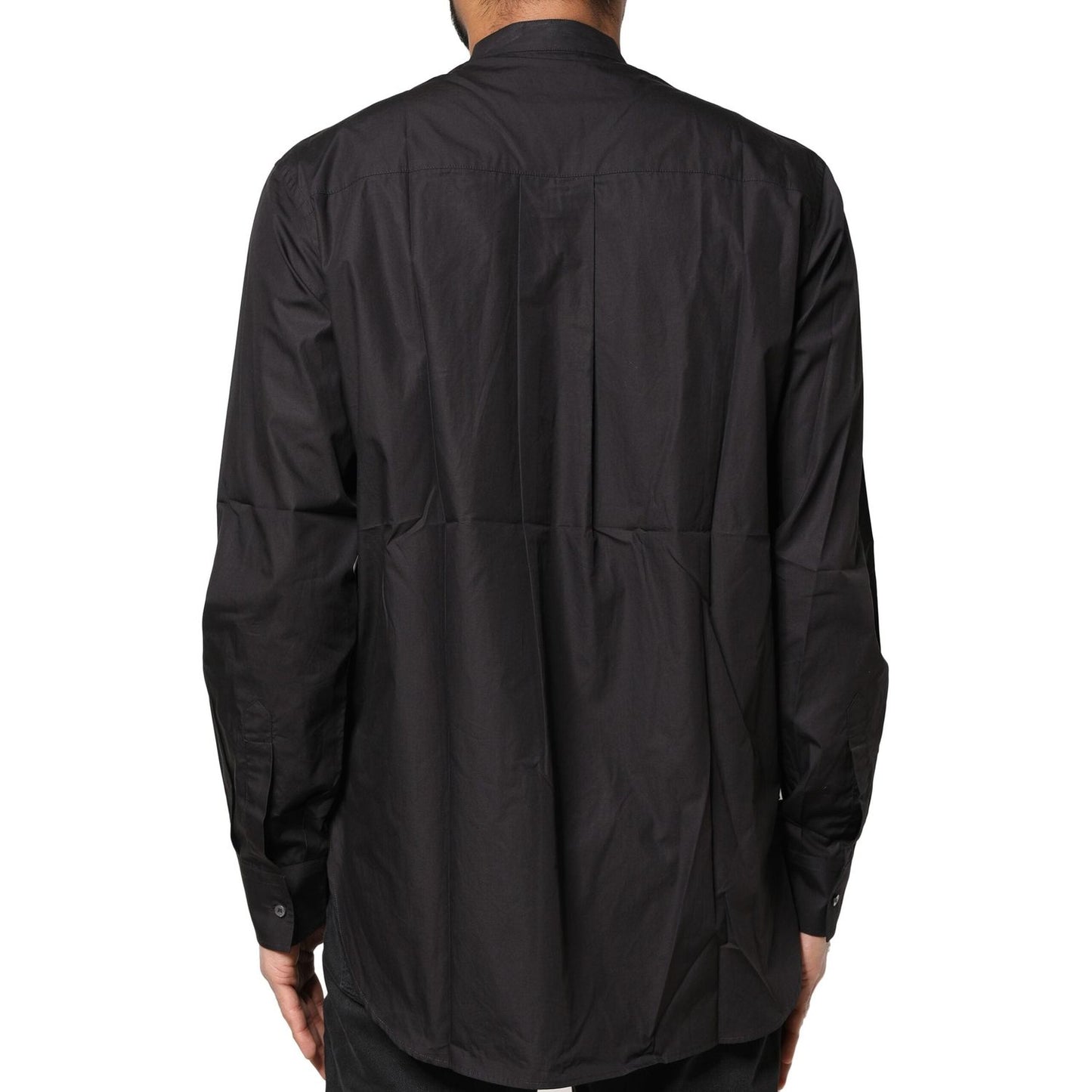 Dolce & Gabbana Black Cotton Button Down Men Casual Shirt TSH83641-37