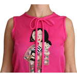 Dolce & Gabbana Pink Family Silk Tank Mama Blouse Top Shirt TSH3161-38
