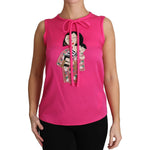 Dolce & Gabbana Pink Family Silk Tank Mama Blouse Top Shirt TSH3161-38