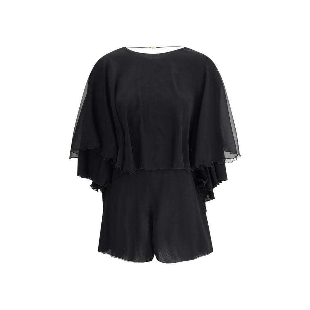 Saint Laurent Silk crepe Playsuit SA-817868Y115W1000-IT36 | XS