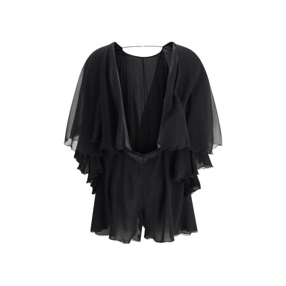 Saint Laurent Silk crepe Playsuit SA-817868Y115W1000-IT36 | XS