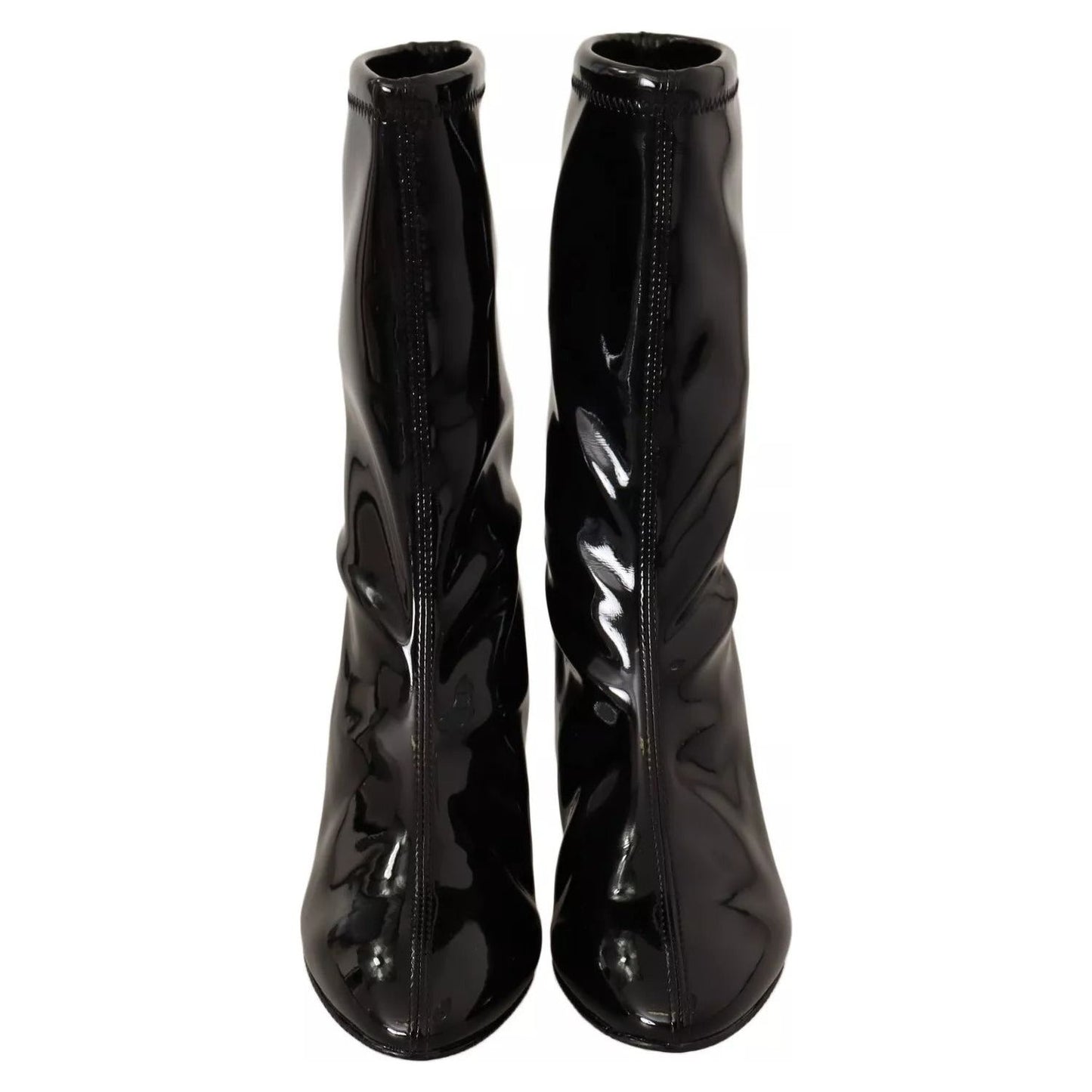 Stuart Weitzman Black Patent Leather High Heels Boots Shoes LA9472-37