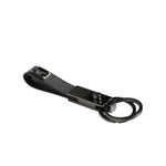 Dolce & Gabbana Brown Leather DG Plaque Double Keyring Holder Keychain
