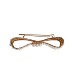 Dolce & Gabbana Gold Tone Brass Bow Crystal FauxPearl Embellished Brooch