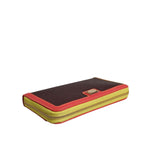 Dolce & Gabbana Brown Textured Leather Zip Around Continental Wallet