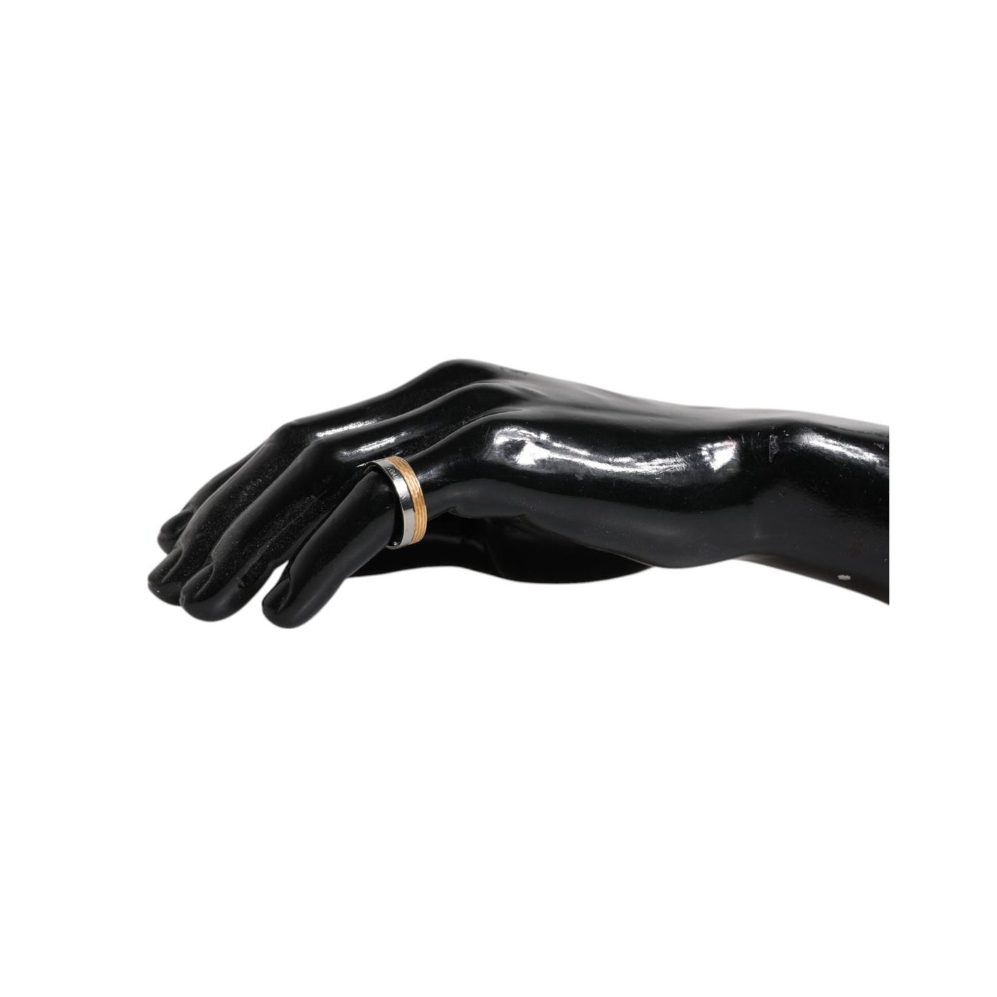 Dolce & Gabbana Gold Silver Tone Real Brass DG Logo Ring