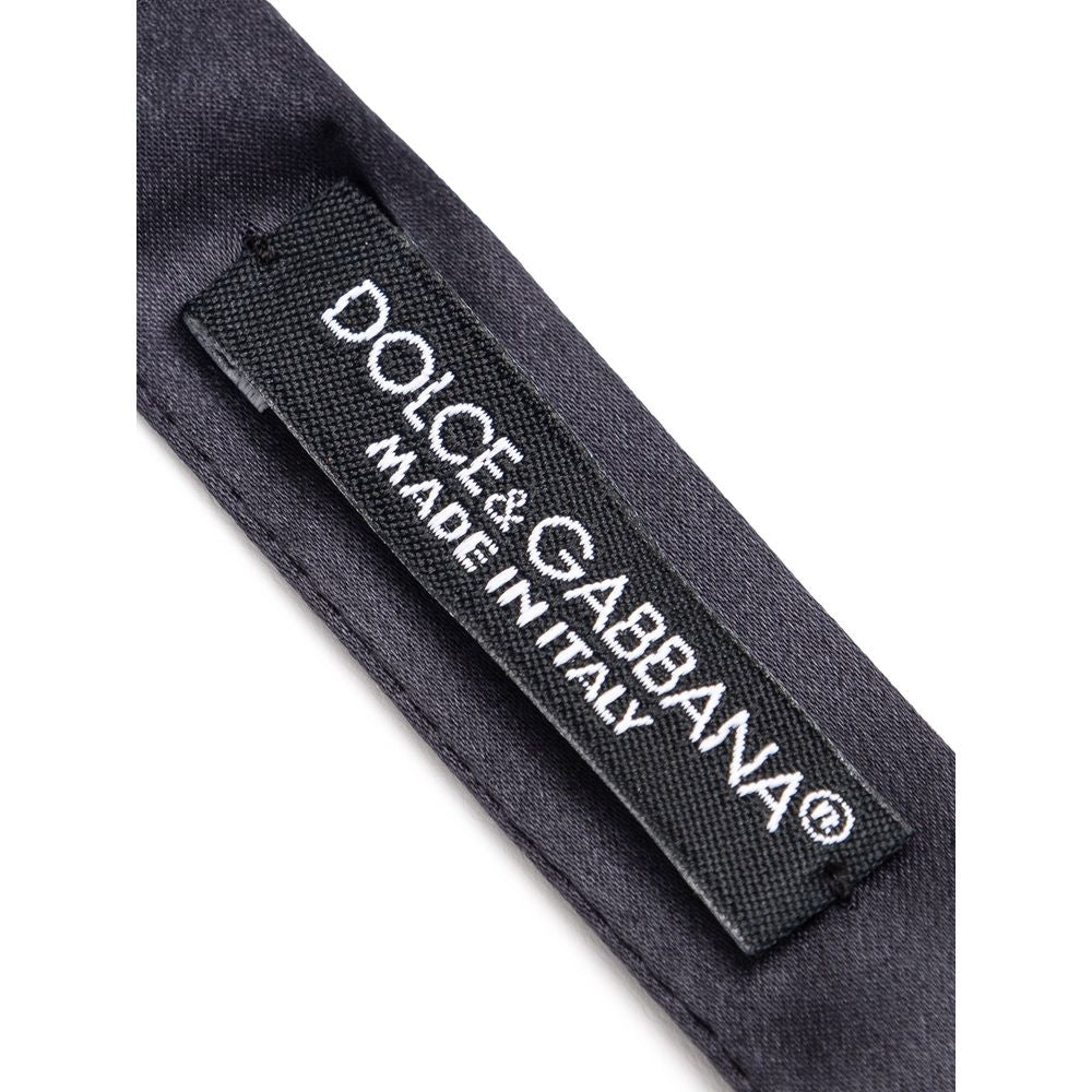 Dolce & Gabbana Gray Silk Bowty