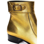 Saint Laurent Gold Leather Boot SA-4788659-EU35/US5