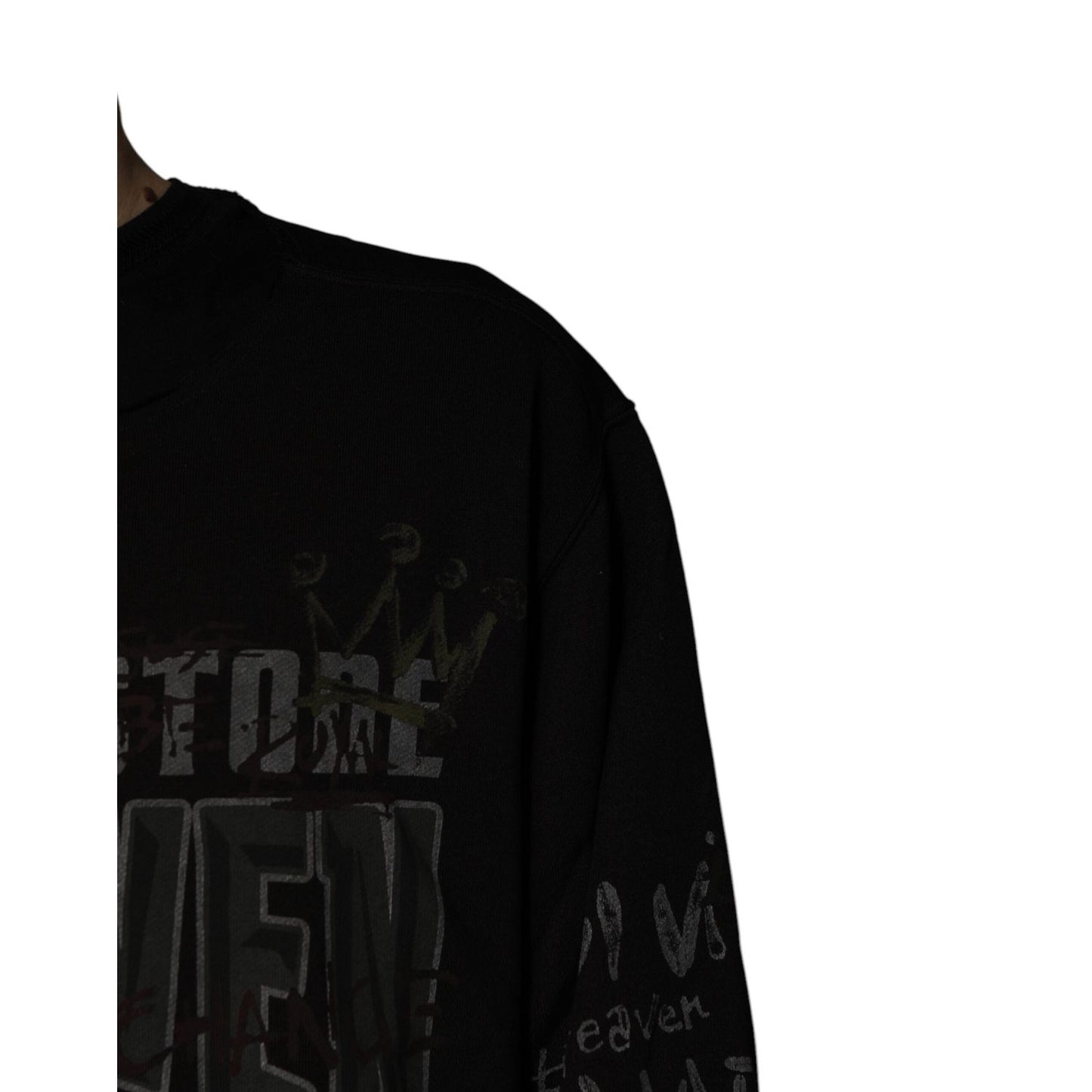 Dolce & Gabbana Black DG Heaven Crew Neck Pullover Sweater TSH86407-54