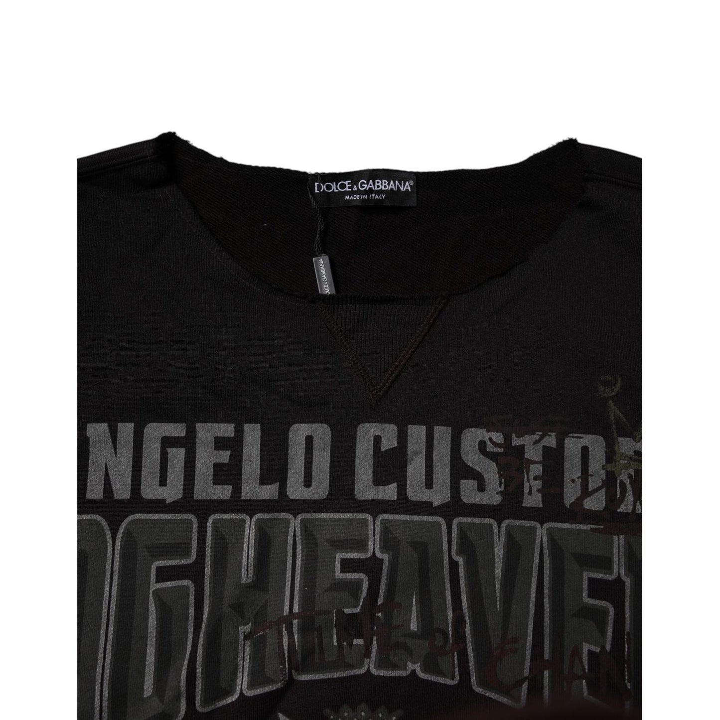 Dolce & Gabbana Black DG Heaven Crew Neck Pullover Sweater TSH86407-54