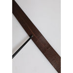 Dolce & Gabbana Brown Solid Leather Classic Waist Buckle Belt