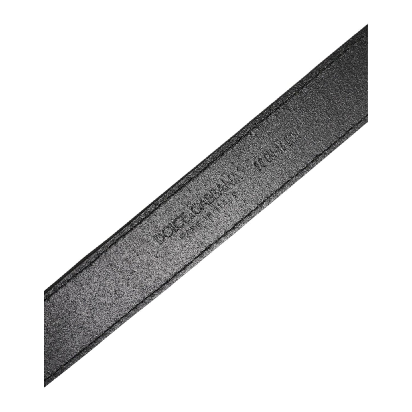 Dolce & Gabbana Brown Velvet Leather Logo Buckle Belt