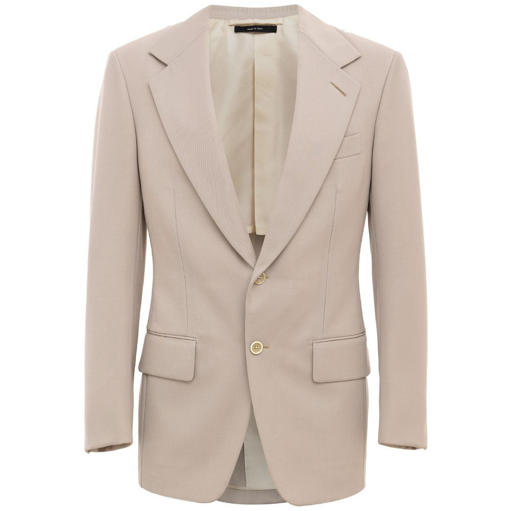 Tom Ford Beige Wool Suit & Blazer TO-8684672-IT46 | S