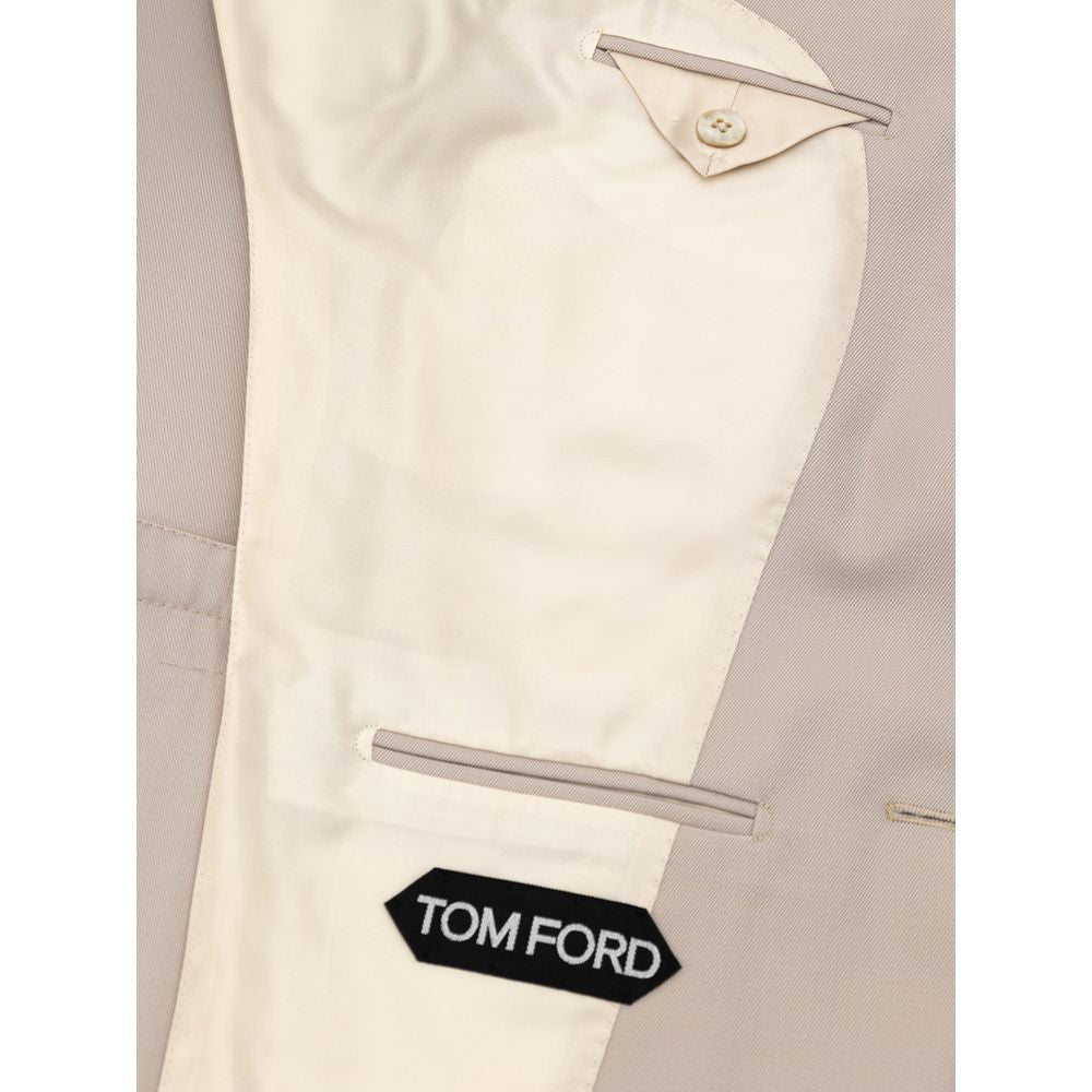 Tom Ford Beige Wool Suit & Blazer TO-8684672-IT46 | S