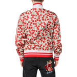 Dolce & Gabbana White Cherry Print Full Zip Bomber Jacket JKT41421-52