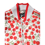 Dolce & Gabbana White Cherry Print Full Zip Bomber Jacket JKT41421-52