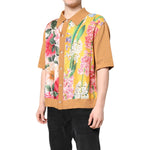 Dolce & Gabbana Brown Floral Collared Short Sleeve T-shirt TSH90329-48