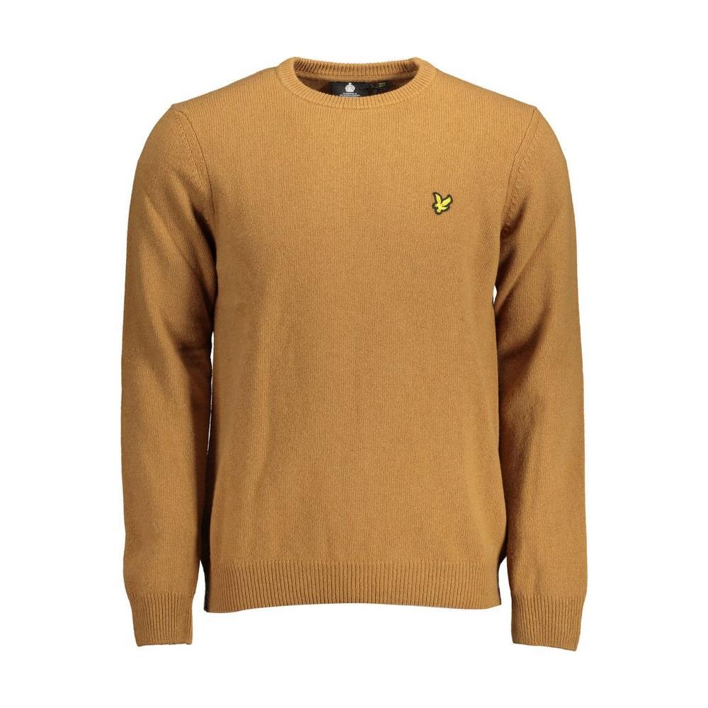 Lyle & Scott Brown Wool Men Sweater LY-15060-S