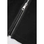 Dolce & Gabbana Black Viscose One Shoulder Zipper Sheath Dress