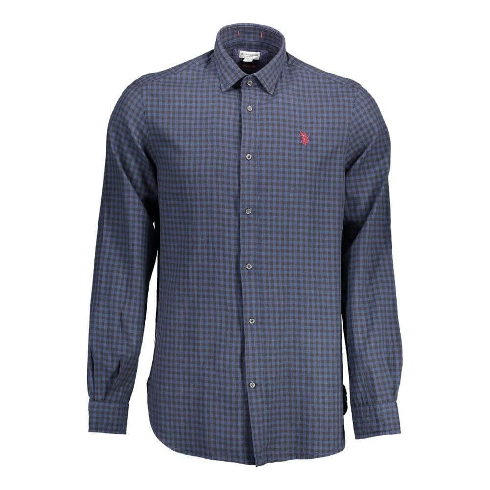 U.S. POLO ASSN. Blue Cotton Men Shirt US-37574-XL