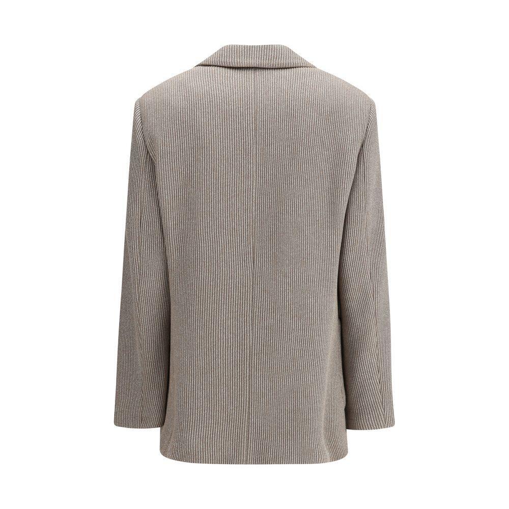 Brunello Cucinelli Ribbed deisgn lurex Jacket BR-M0AZT7511PCXB87-IT40 | M