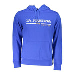 La Martina Blue Cotton Men Sweater LA-36950-S