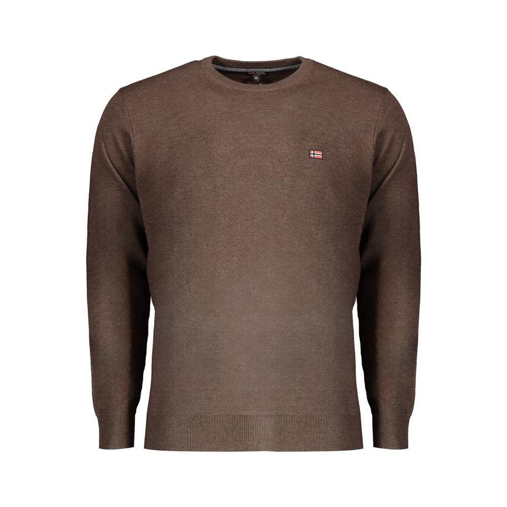 Norway 1963 Brown Wool Men Sweater NO-32033-3XL