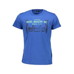 Diesel Blue Cotton Men T-Shirt DI-4910-XL